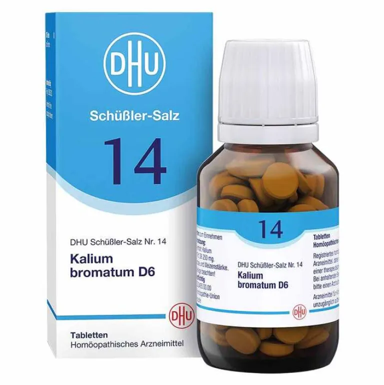 DHU Schüßler-Salze Salze 13-24|D 6-DHU Schüßler-Salz Nr. 14 Kalium bromatum D6 Tabletten, 200 St