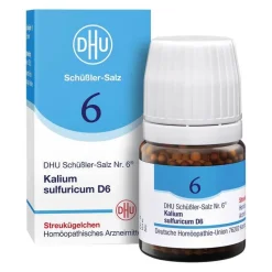 DHU Schüßler-Salze DHU Schüßler-Salz Nr. 6 Kalium sulfuricum D6 Globuli, 10 g- Salze Als Globuli|Salze 1-12