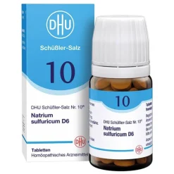 DHU Schüßler-Salz Nr. 10 Natrium sulfuricum D6 Tabletten, 80 St^DHU Schüßler-Salze Hot