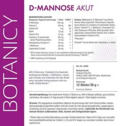 Feelgood Mannose-D-Mannose + Cranberry Akut Sticks, 12 St