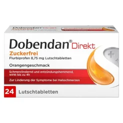 Dobendan ® Direkt Zuckerfrei Flurbiprofen 8,75 mg Lutschtabletten, 24 St- Halsschmerztabletten