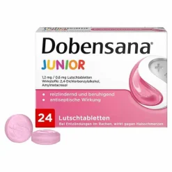 Dobensana ® JUNIOR 1,2 mg / 0,6 mg Lutschtabletten, 24 St- Halsschmerztabletten