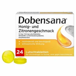 Dobensana ® Lutschtabletten Honig- und Zitronengeschmack, 24 St- Für Unterwegs|Halsschmerztabletten