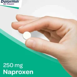 Dolormin für Frauen bei Menstruationsbeschwerden mit Naproxen, 20 St- Regelschmerzen Tabletten