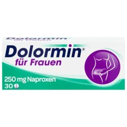 Dolormin Regelschmerzen Tabletten-für Frauen bei Menstruationsbeschwerden mit Naproxen, 30 St