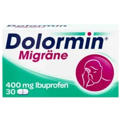 Dolormin ® Migräne bei Migräneattacken, 30 St- Migräne Tabletten|Kopfschmerztabletten