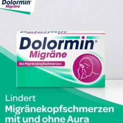 Dolormin ® Migräne bei Migräneattacken, 30 St- Migräne Tabletten|Kopfschmerztabletten