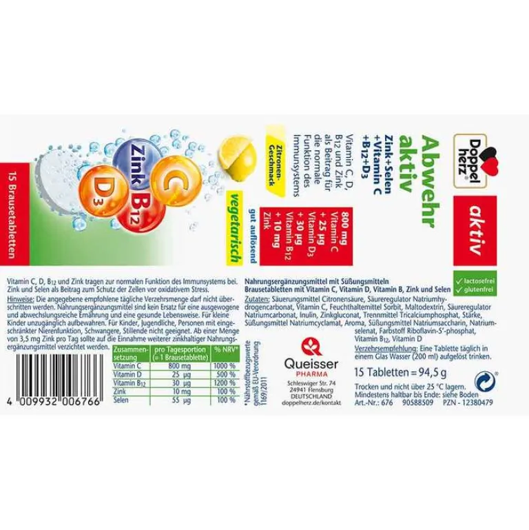 Abwehr aktiv Brausetabletten, 15 St^Doppelherz Hot
