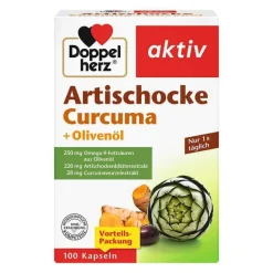Doppelherz Essentielle Fettsäuren|Verdauung-Artischocke Curcuma + Olivenöl Kapseln, 100 St