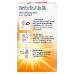 Doppelherz B12 + D3 Duo Aktiv Trinkampullen, 30 St- Vitamin D (Colecalciferol)|Vitamin B12 (Cobalamin)