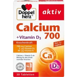 Doppelherz Calcium 700 + Vitamin D3 Tabletten, 30 St- Calcium