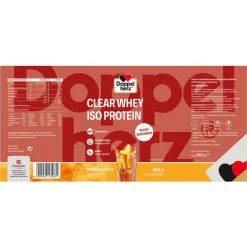 Doppelherz Clear Whey Iso Protein Pfirsich-Eistee, 300 g- Eiweiß