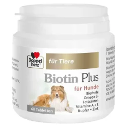 Doppelherz Vitamine-Mineralstoffe-für Tiere Biotin Plus Tabletten für Hunde, 60 St