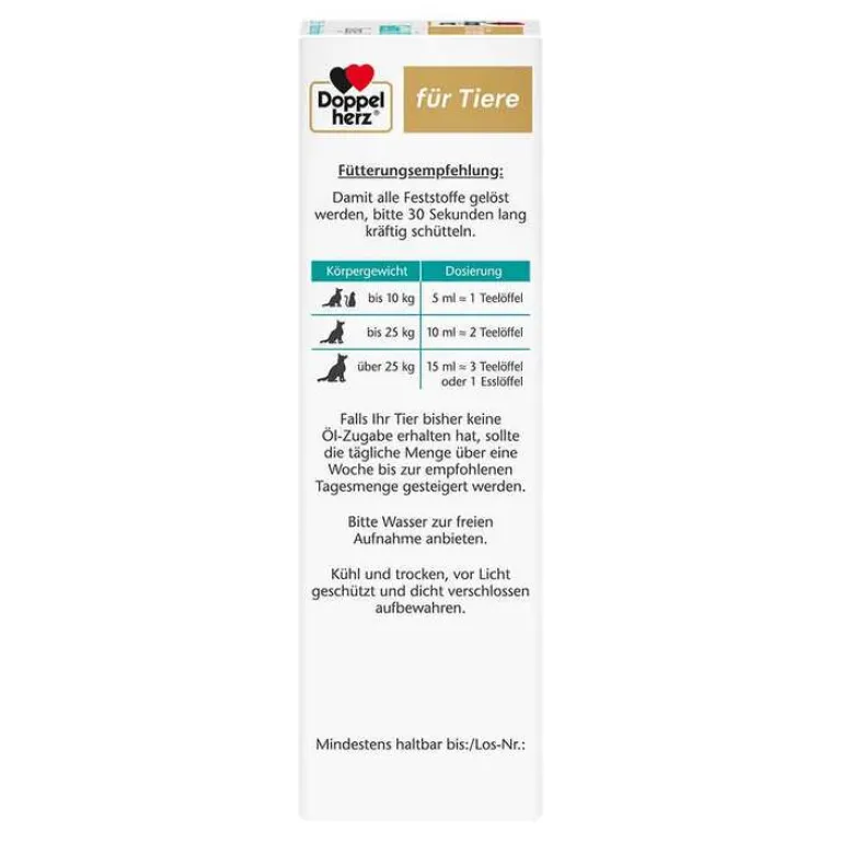 Doppelherz Bewegungsapparat|Bewegungsapparat-für Tiere Gelenk Öl für Hunde / Katzen, 250 ml