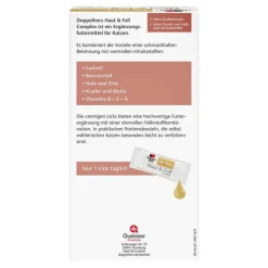 Doppelherz für Tiere Haut & Fell Complex Portionsbeutel für Katzen, 25 St- Vitamine-Mineralstoffe