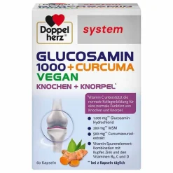 Doppelherz Glucosamin-Chondroitin-Glucosamin 1000 + Curcuma vegan syst.Kapseln , 60 St