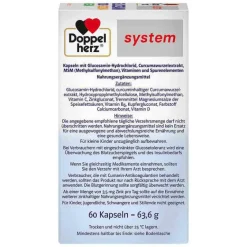 Doppelherz Glucosamin-Chondroitin-Glucosamin 1000 + Curcuma vegan syst.Kapseln , 60 St