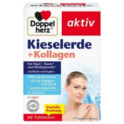 Doppelherz Kollagen|Kieselerde-Kieselerde + Kollagen Tabletten, 60 St