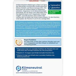 Doppelherz Magnesium 500 + D3 + K2 Depot Tabletten, 60 St- Magnesium