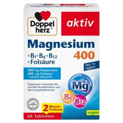 Doppelherz Magnesium 400 mg Tabletten, 60 St- Magnesium