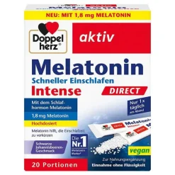 Doppelherz Melatonin Tabletten-Melatonin Direct Schneller Einschlafen, 20 St