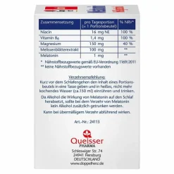 Doppelherz Melatonin Heißgetränk Granulat, 20 St- Melatonin Tabletten