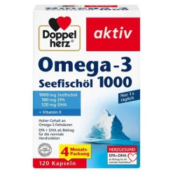 Omega-3 Seefischöl 1000 Kapseln, 120 St^Doppelherz Discount