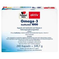 Doppelherz Omega 3 Kapseln-Omega-3 Seefischöl 1000 Kapseln, 240 St