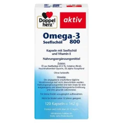 Doppelherz Omega-3 Seefischöl 800 aktiv Kapseln, 120 St- Omega 3 Kapseln