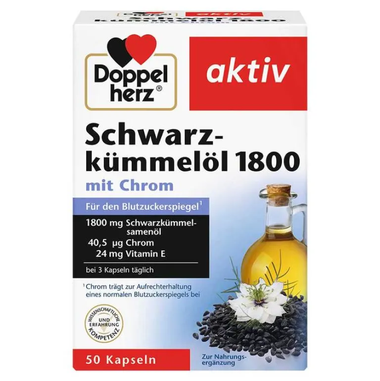 Doppelherz Schwarzkümmelöl 1800 Kapseln, 50 St^ Discount