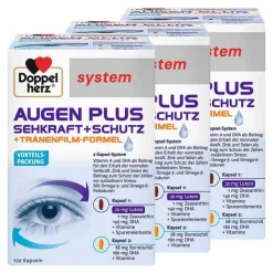 Doppelherz System Augen Plus Sehkraft+Schutz Kapseln, 3x120 St- Augenvitamine