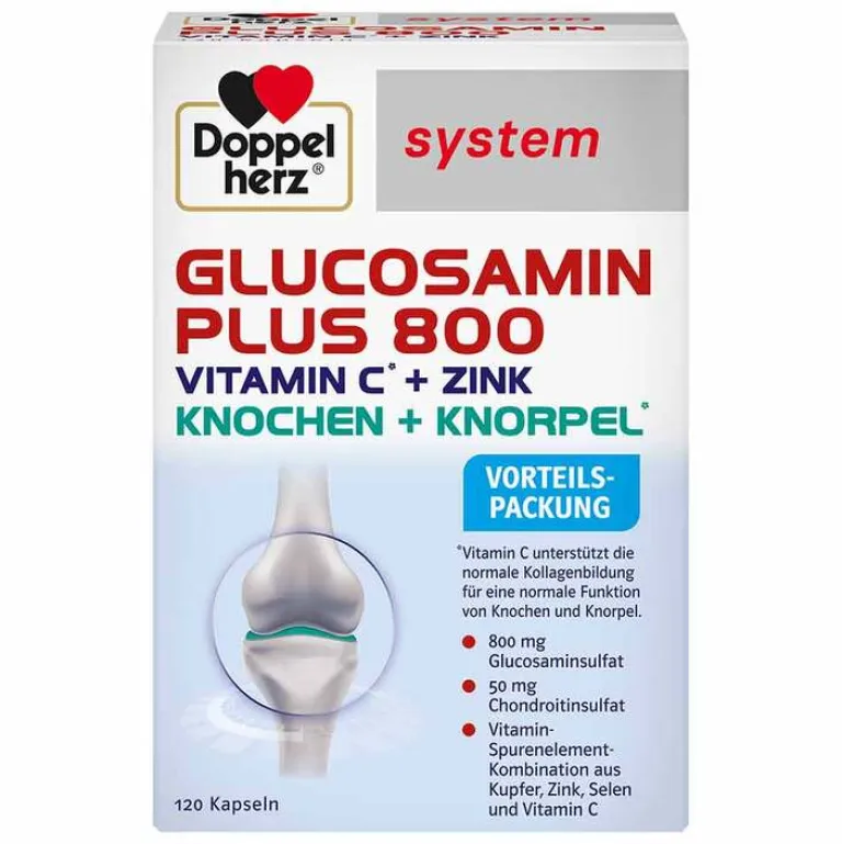 Doppelherz Glucosamin-Chondroitin-system Glucosamin Plus 800 Kapseln, 120 St