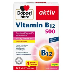 Doppelherz Vitamin B12 500 Tabletten, 120 St- Vitamin B12 (Cobalamin)
