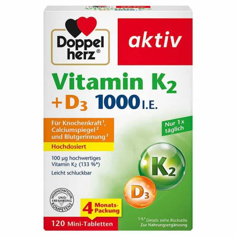 Vitamin K2 + D3 1000 I.E. Tabletten, 120 St^Doppelherz Online