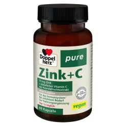 Zink + C pure Kapseln, 60 St^Doppelherz Hot