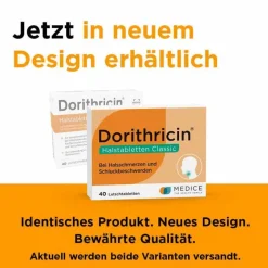 Dorithricin Halsschmerztabletten-® Halstabletten Classic bei Halsschmerzen, 40 St