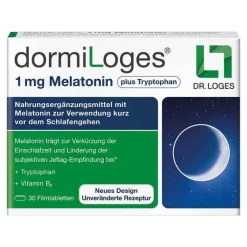 dormiLoges Melatonin plus Tryptophan Filmtabletten, 30 St^Dr. Loges Online