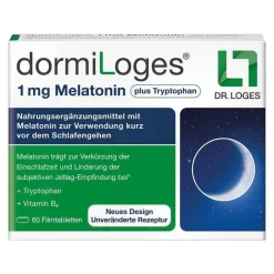 Dr. Loges Aminosäuren|Melatonin Tabletten-dormiLoges Melatonin plus Tryptophan Filmtabletten, 60 St