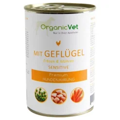 OrganicVet Futter & Snacks-Dosennahrung Hund Sensitive Geflügel, 400 g