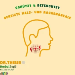 Dr. Theiss Herbalsept Hals Lutscher Kids, 6 St- Halsschmerztabletten