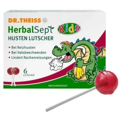 Dr. Theiss Hustenstiller-Herbalsept Husten Lutscher Kids, 6 St