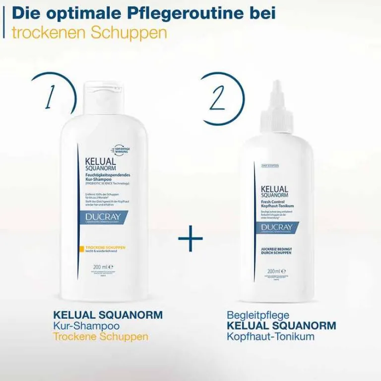 Ducray Shampoos|Haarausfall & Schuppen-Kelual Squanorm Anti-Schuppen Shampoo trocken, 200 ml