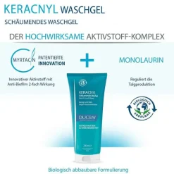 Ducray Unreine Haut|Trockene & Sensible Haut-Keracnyl Waschgel, 200 ml