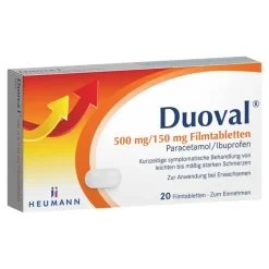 Duoval 500 mg / 150 mg Filmtabletten, 20 St- Paracetamol|Ibuprofen