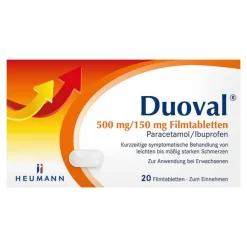Duoval 500 mg / 150 mg Filmtabletten, 20 St- Paracetamol|Ibuprofen