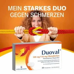 Duoval 500 mg / 150 mg Filmtabletten, 20 St- Paracetamol|Ibuprofen
