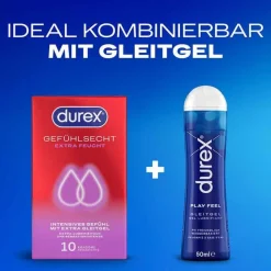 Durex Gefühlsecht extra feucht Kondome, 10 St- Kondome