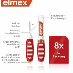 Interdentalbürsten Iso Größe 2 0,5 mm rot, 8 St^Elmex Clearance