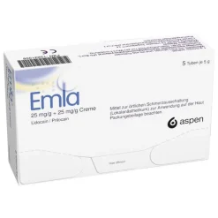 Emla Lidocain-Creme + Tegaderm Pflaster, 5X5 g