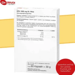 Dr. Wolz EPA 1000 mg Kapseln, 60 St- Omega 3 Kapseln
